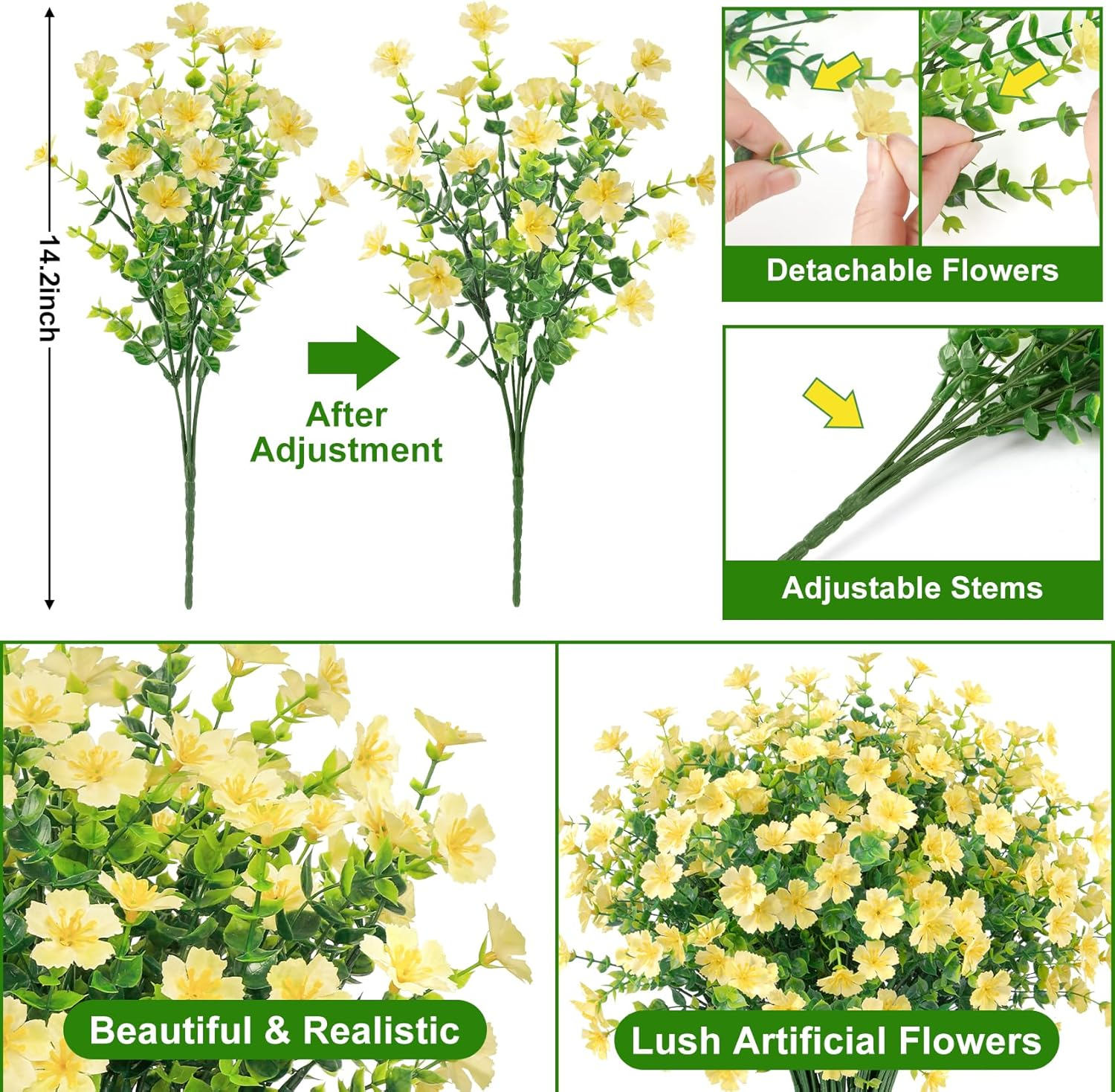 Ouddy Decor 24 Bundles Artificial Flowers for Outdoors Multicolor Fake Flowers Plastic Plants Faux Lavender UV Resistant for Spring Summer Garden Patio Window Box Office Table Kitchen Home Decor - Image 14