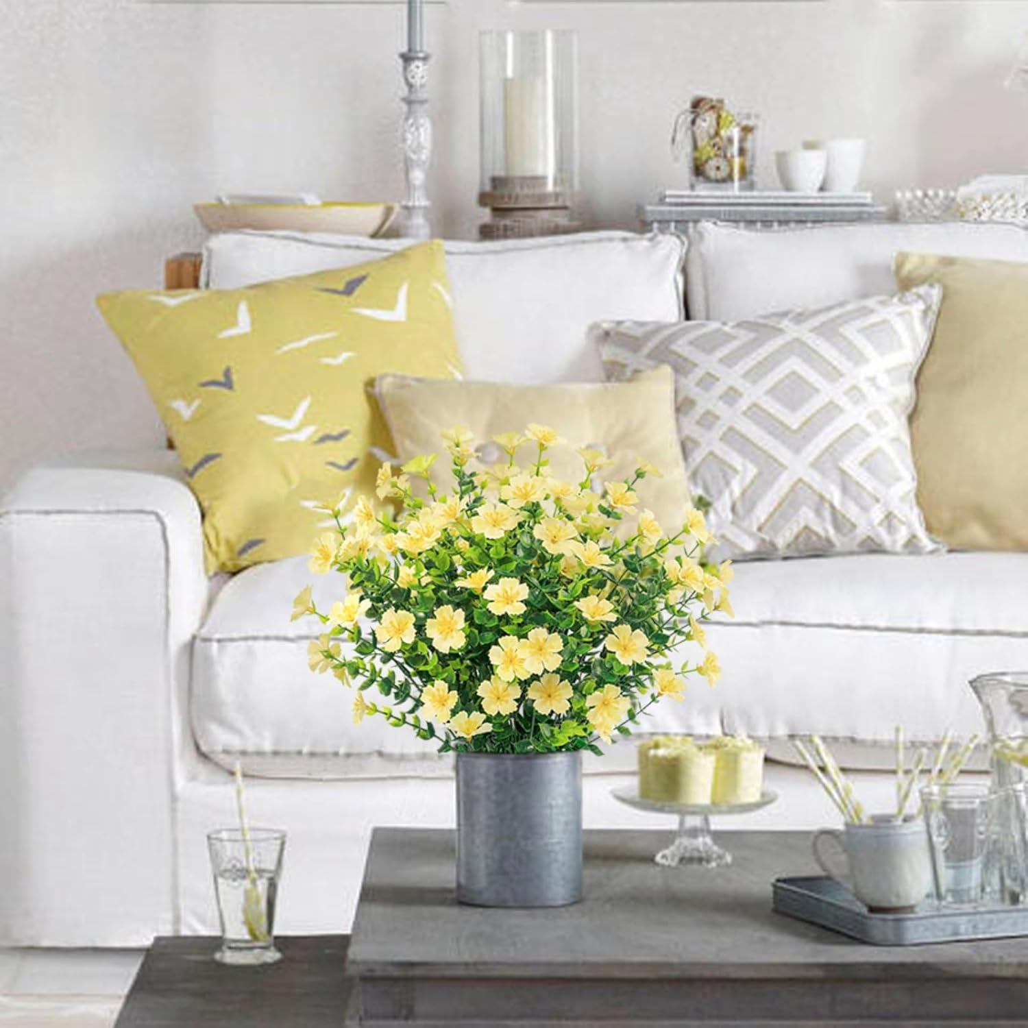 Ouddy Decor 24 Bundles Artificial Flowers for Outdoors Multicolor Fake Flowers Plastic Plants Faux Lavender UV Resistant for Spring Summer Garden Patio Window Box Office Table Kitchen Home Decor - Image 18