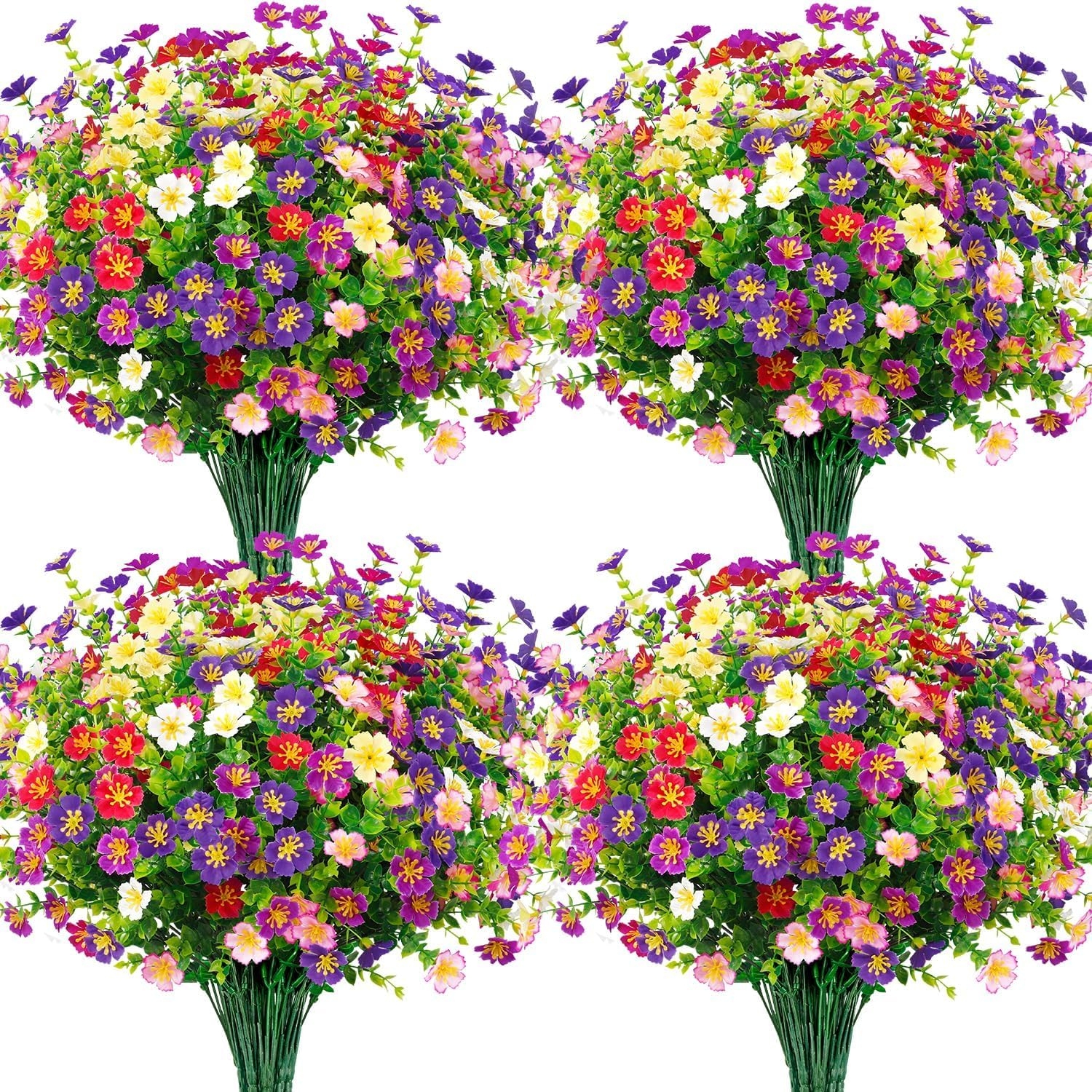 Ouddy Decor 24 Bundles Artificial Flowers for Outdoors Multicolor Fake Flowers Plastic Plants Faux Lavender UV Resistant for Spring Summer Garden Patio Window Box Office Table Kitchen Home Decor - Image 25