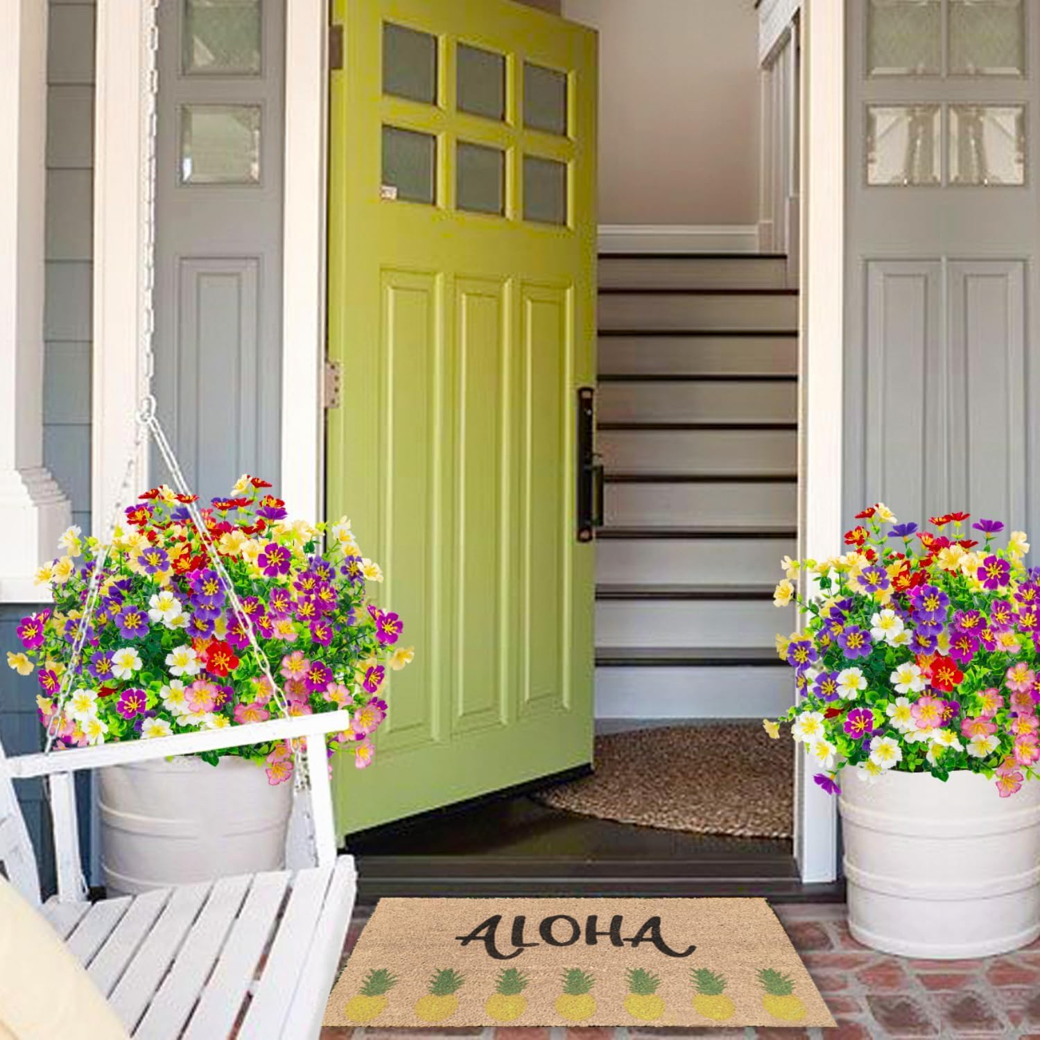 Ouddy Decor 24 Bundles Artificial Flowers for Outdoors Multicolor Fake Flowers Plastic Plants Faux Lavender UV Resistant for Spring Summer Garden Patio Window Box Office Table Kitchen Home Decor - Image 30