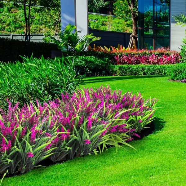 Ouddy Decor 24 Bundles Artificial Flowers for Outdoors, Fake Lavender Flowers Monkey Grass Faux Plastic Plants Shrubs UV Resistant for Porch Garden Window Box Office Home Decorations, Mixed - Image 31