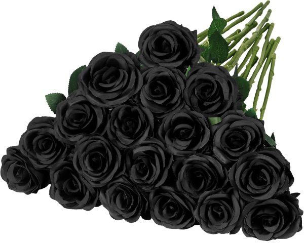 Ouddy Decor 50 Pcs Artificial White Roses Bulk Realistic Fake Silk Flowers with Long Stems for Wedding Bridal Bouquet DIY Table Centerpieces Arrangement Valentines Home Decor - Image 34
