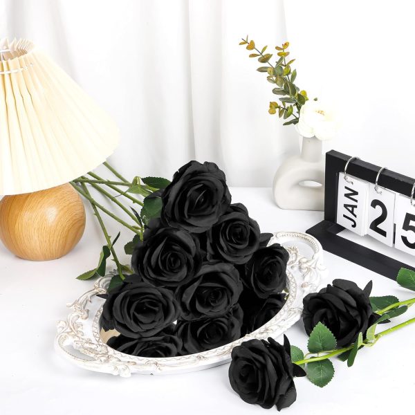 Ouddy Decor 50 Pcs Artificial White Roses Bulk Realistic Fake Silk Flowers with Long Stems for Wedding Bridal Bouquet DIY Table Centerpieces Arrangement Valentines Home Decor - Image 36