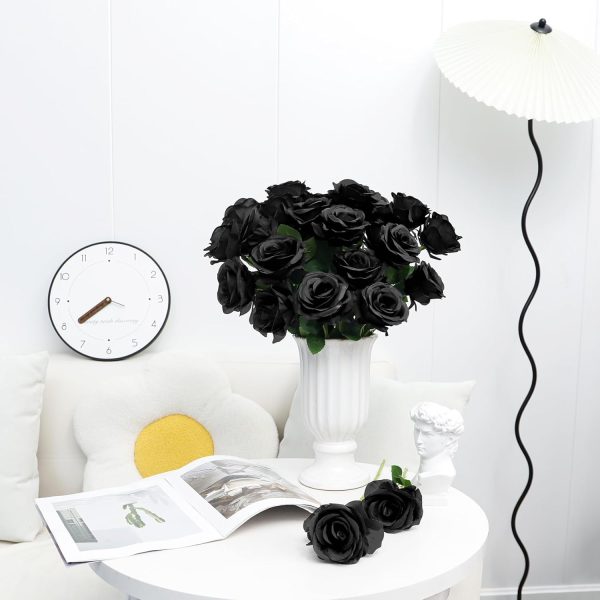 Ouddy Decor 50 Pcs Artificial White Roses Bulk Realistic Fake Silk Flowers with Long Stems for Wedding Bridal Bouquet DIY Table Centerpieces Arrangement Valentines Home Decor - Image 37