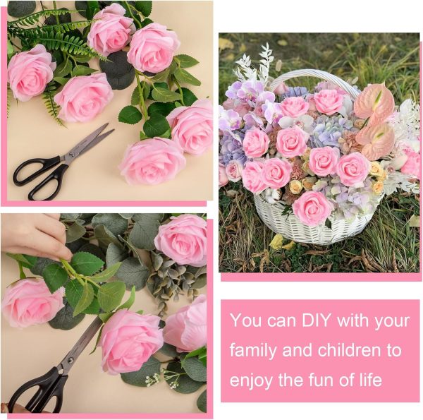 Ouddy Decor 50 Pcs Artificial White Roses Bulk Realistic Fake Silk Flowers with Long Stems for Wedding Bridal Bouquet DIY Table Centerpieces Arrangement Valentines Home Decor - Image 46