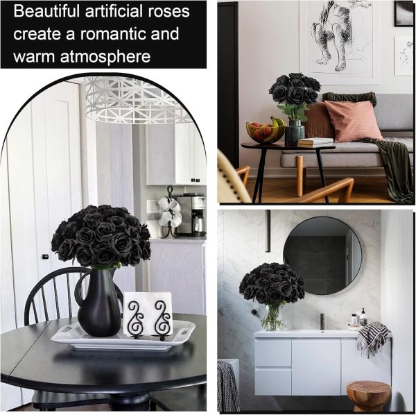 Ouddy Decor 50 Pcs Artificial White Roses Bulk Realistic Fake Silk Flowers with Long Stems for Wedding Bridal Bouquet DIY Table Centerpieces Arrangement Valentines Home Decor - Image 69