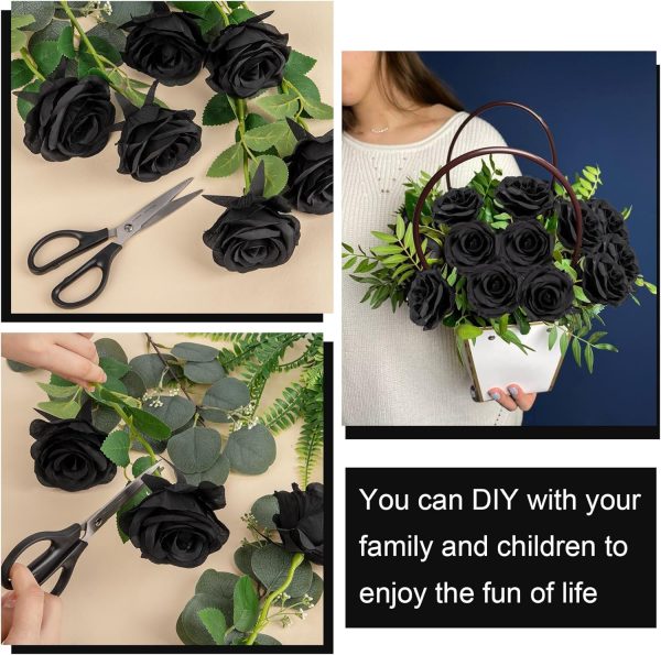 Ouddy Decor 50 Pcs Artificial White Roses Bulk Realistic Fake Silk Flowers with Long Stems for Wedding Bridal Bouquet DIY Table Centerpieces Arrangement Valentines Home Decor - Image 71