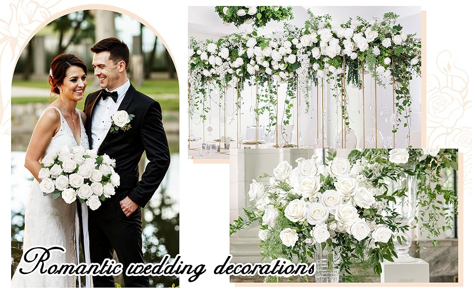 white roses