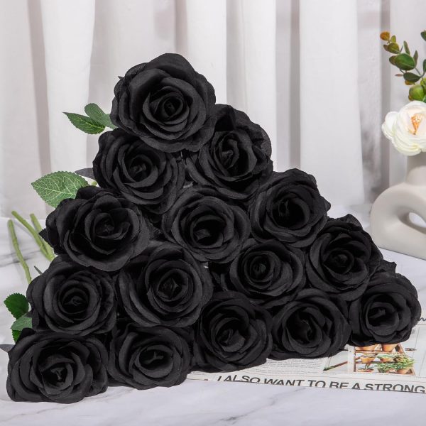 Ouddy Decor 20 Pcs Fake Red Roses Artificial Silk Flowers with Long Stems for Valentines Decor Wedding Home Party Table Centerpieces Bridal Bouquet DIY Floral Arrangment - Image 67