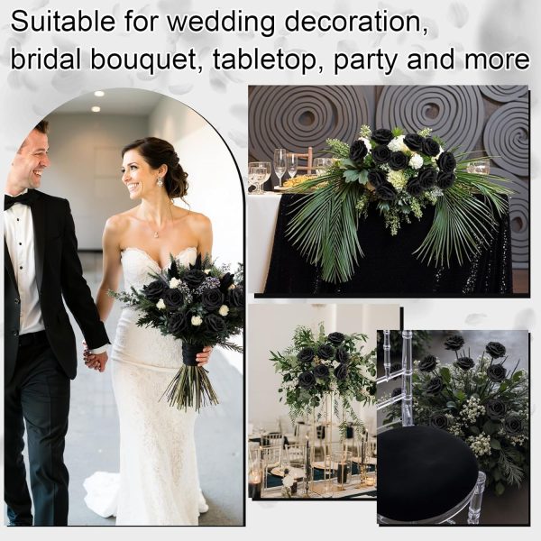Ouddy Decor 20 Pcs Fake Red Roses Artificial Silk Flowers with Long Stems for Valentines Decor Wedding Home Party Table Centerpieces Bridal Bouquet DIY Floral Arrangment - Image 68