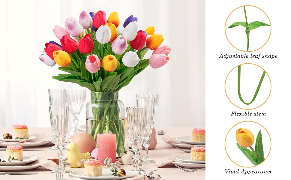 fake tulips