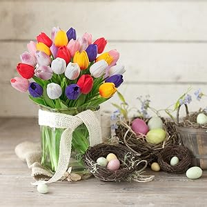 fake tulips