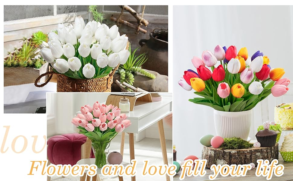 fake tulips