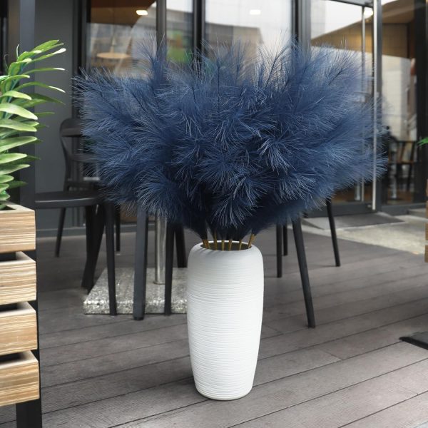 Ouddy Decor 8 Pcs Faux Pampas Grass Decor 38''/97cm Tall Artificial Large Pompous Pompas Floral Fluffy Fake Plants Floor Vase Filler for Wedding Kitchen Home Boho Decorations, Mixed Beige - Image 15