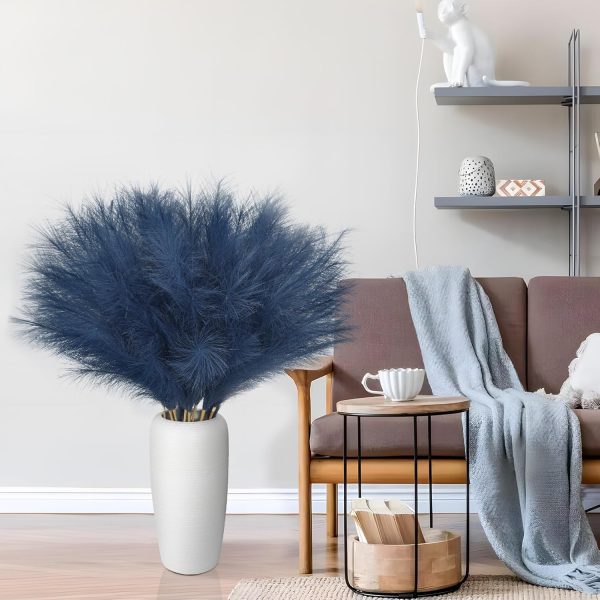 Ouddy Decor 8 Pcs Faux Pampas Grass Decor 38''/97cm Tall Artificial Large Pompous Pompas Floral Fluffy Fake Plants Floor Vase Filler for Wedding Kitchen Home Boho Decorations, Mixed Beige - Image 17