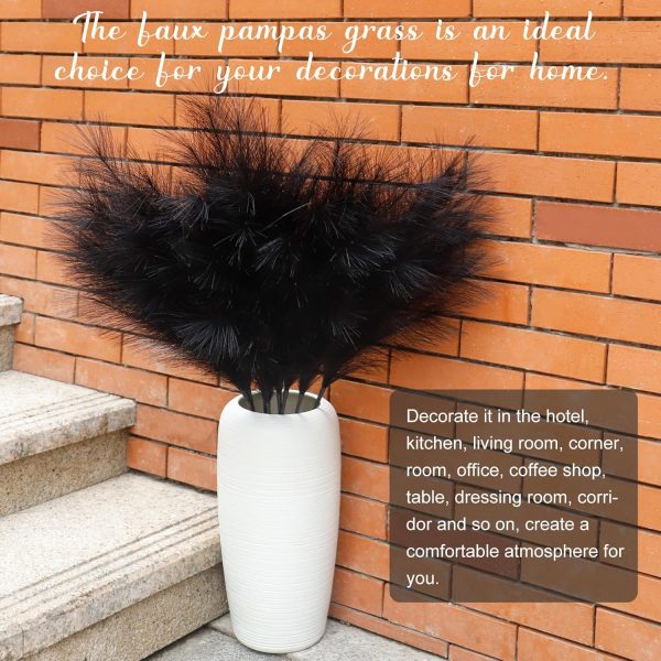 Ouddy Decor 8 Pcs Faux Pampas Grass Decor 38''/97cm Tall Artificial Large Pompous Pompas Floral Fluffy Fake Plants Floor Vase Filler for Wedding Kitchen Home Boho Decorations, Mixed Beige - Image 28