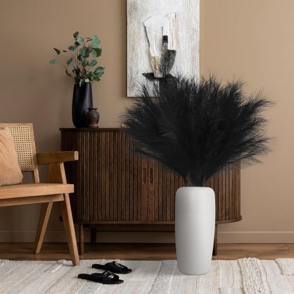 Ouddy Decor 8 Pcs Faux Pampas Grass Decor 38''/97cm Tall Artificial Large Pompous Pompas Floral Fluffy Fake Plants Floor Vase Filler for Wedding Kitchen Home Boho Decorations, Mixed Beige - Image 30