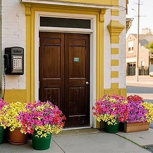 fake outdoor flowers