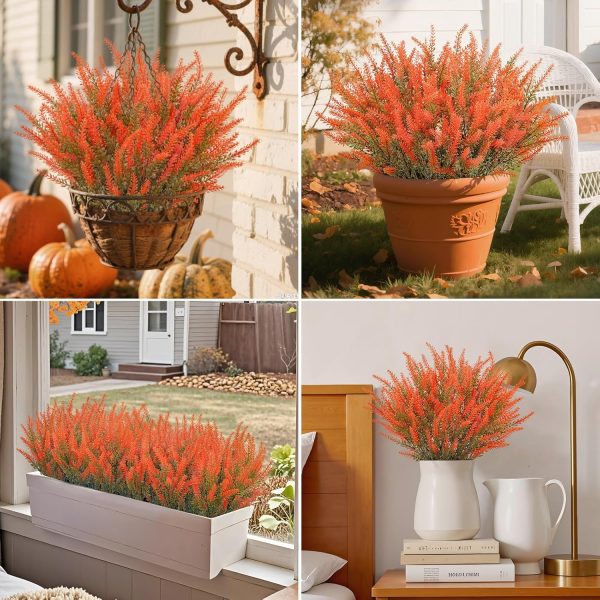 Ouddy Decor 24 Bundles Artificial Lavender Fake Flowers Faux Plastic Plants for Home Wedding Kitchen Garden Patio Window Box Office Table Centerpieces Indoor Outdoor Decor, Gray Purple - Image 14