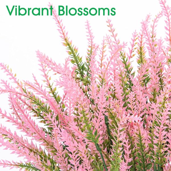 Ouddy Decor 24 Bundles Artificial Lavender Fake Flowers Faux Plastic Plants for Home Wedding Kitchen Garden Patio Window Box Office Table Centerpieces Indoor Outdoor Decor, Gray Purple - Image 17