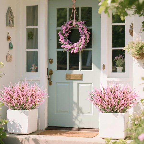 Ouddy Decor 24 Bundles Artificial Lavender Fake Flowers Faux Plastic Plants for Home Wedding Kitchen Garden Patio Window Box Office Table Centerpieces Indoor Outdoor Decor, Gray Purple - Image 18