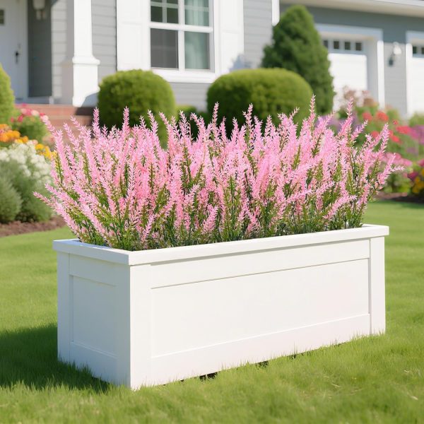 Ouddy Decor 24 Bundles Artificial Lavender Fake Flowers Faux Plastic Plants for Home Wedding Kitchen Garden Patio Window Box Office Table Centerpieces Indoor Outdoor Decor, Gray Purple - Image 19