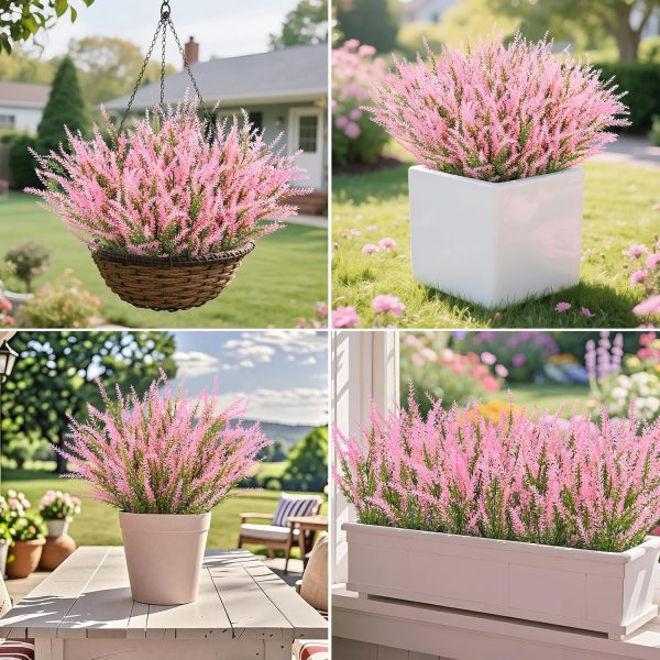 Ouddy Decor 24 Bundles Artificial Lavender Fake Flowers Faux Plastic Plants for Home Wedding Kitchen Garden Patio Window Box Office Table Centerpieces Indoor Outdoor Decor, Gray Purple - Image 20