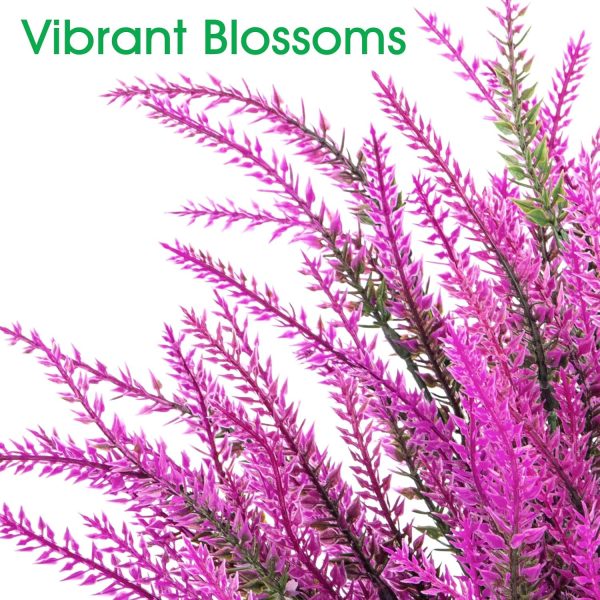 Ouddy Decor 24 Bundles Artificial Lavender Fake Flowers Faux Plastic Plants for Home Wedding Kitchen Garden Patio Window Box Office Table Centerpieces Indoor Outdoor Decor, Gray Purple - Image 24