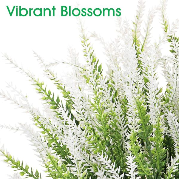 Ouddy Decor 24 Bundles Artificial Lavender Fake Flowers Faux Plastic Plants for Home Wedding Kitchen Garden Patio Window Box Office Table Centerpieces Indoor Outdoor Decor, Gray Purple - Image 38
