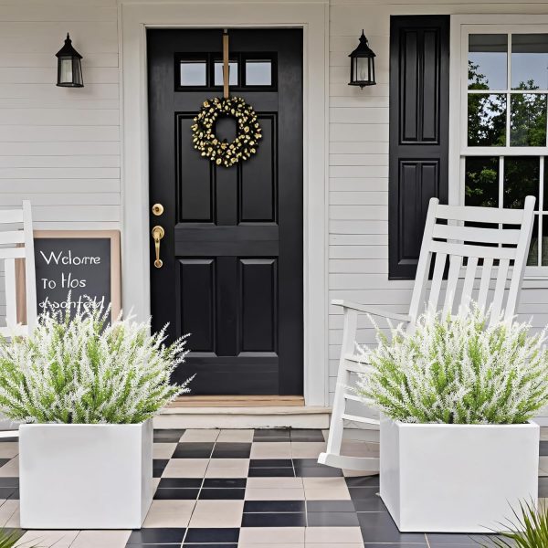 Ouddy Decor 24 Bundles Artificial Lavender Fake Flowers Faux Plastic Plants for Home Wedding Kitchen Garden Patio Window Box Office Table Centerpieces Indoor Outdoor Decor, Gray Purple - Image 39