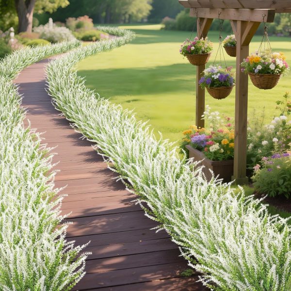 Ouddy Decor 24 Bundles Artificial Lavender Fake Flowers Faux Plastic Plants for Home Wedding Kitchen Garden Patio Window Box Office Table Centerpieces Indoor Outdoor Decor, Gray Purple - Image 42