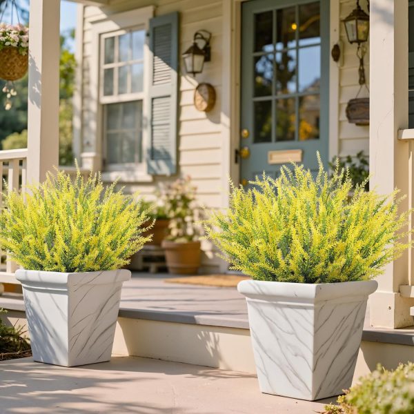 Ouddy Decor 24 Bundles Artificial Lavender Fake Flowers Faux Plastic Plants for Home Wedding Kitchen Garden Patio Window Box Office Table Centerpieces Indoor Outdoor Decor, Gray Purple - Image 58