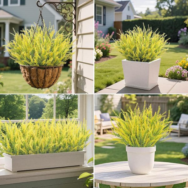 Ouddy Decor 24 Bundles Artificial Lavender Fake Flowers Faux Plastic Plants for Home Wedding Kitchen Garden Patio Window Box Office Table Centerpieces Indoor Outdoor Decor, Gray Purple - Image 60