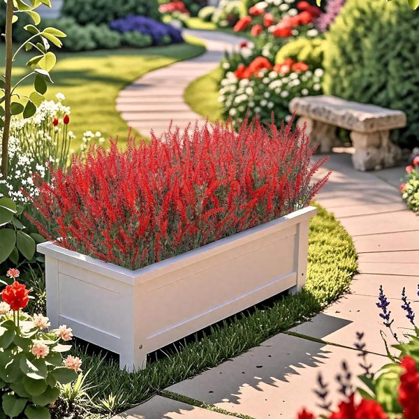 Ouddy Decor 24 Bundles Artificial Lavender Fake Flowers Faux Plastic Plants for Home Wedding Kitchen Garden Patio Window Box Office Table Centerpieces Indoor Outdoor Decor, Gray Purple - Image 66